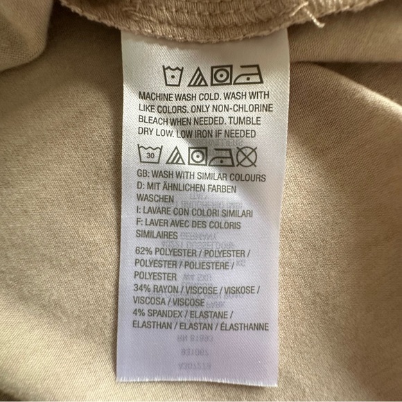 Logo Lounge Dress Womens XS Beige Asymmetrical Hem Pockets Soft Lagenlook Flowy - Picture 9 of 13